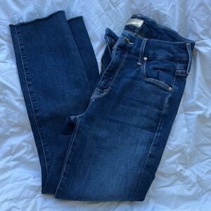 MOTHER Blue Straight Leg Jeans with Classic Style